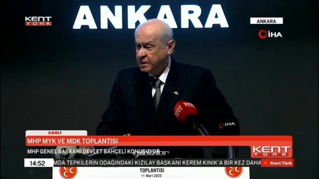 MHP GENEL BAŞKANI DEVLET BAHÇELİ MYK TOPLANTISI'NDA KONUŞUYOR- 11 MART 2023 смотреть онлайн