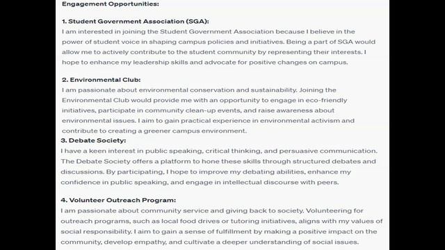 Prepare a page reflection on the engagement opportunities either on or off campus of interest to yo смотреть онлайн