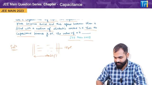 Solving Physics Capacitance Question of JEE Main 2023 смотреть онлайн