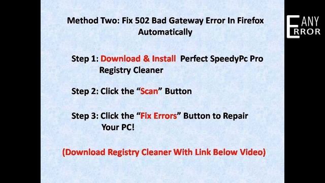 How to fix Error Code 502 bad gateway in Firefox - ANY ERROR смотреть онлайн