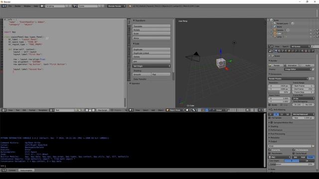 Let's Show #223 - Blender Python Tutorial - Row Layout Operator Addon смотреть онлайн