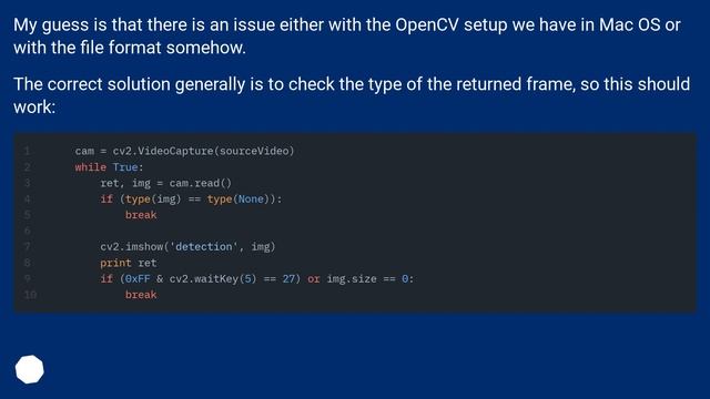 How can I use OpenCV (Python) to read a video file WITHOUT looping (Mac OS)? смотреть онлайн