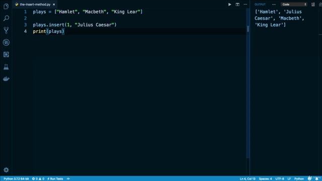 Python Programming Tutorial # 80 | The insert Method in Python | Insert() Method in Python - Englis смотреть онлайн