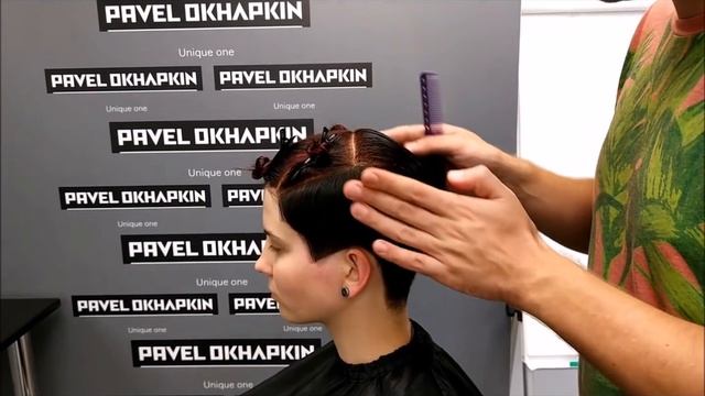 Короткая салонная стрижка. Павел Охапкин. смотреть онлайн