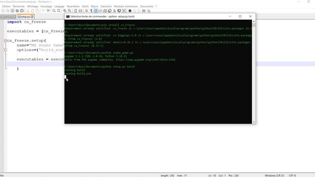 Converting a PyGame Script to an Executable and an Installer with cx_Freeze смотреть онлайн