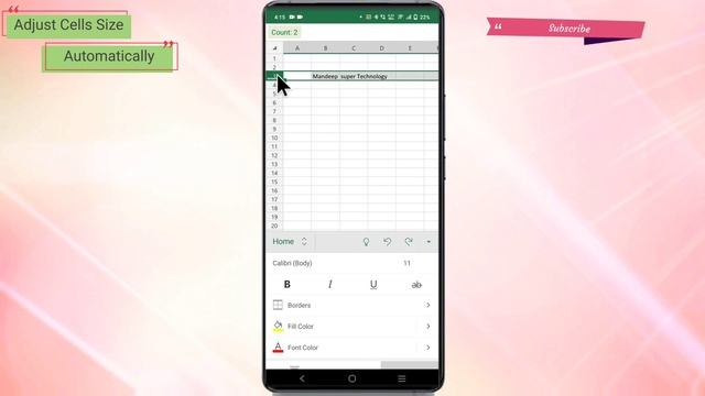 How to Change Column Width Row Height Size of Cells on Excel Mobile App in Hindi смотреть онлайн