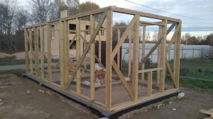 Каркас стен бани