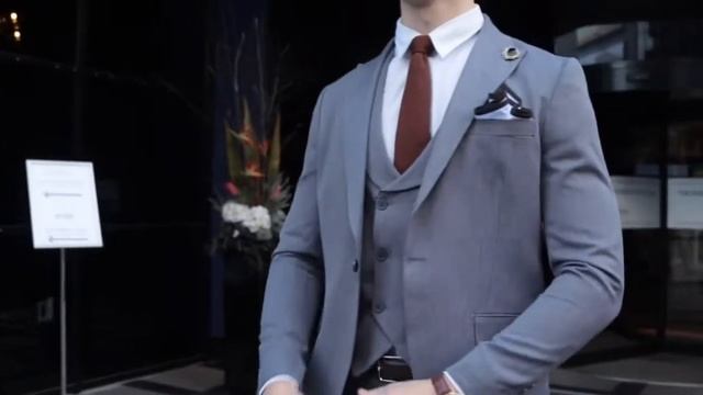 Мужской серый костью тройка. Прокат мужских костюмов Yarmich Rent смотреть онлайн