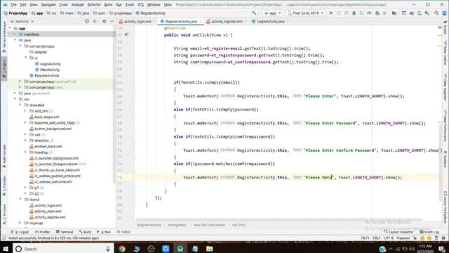Firebase Blog App Register in firebase Authenication Android Part 3 смотреть онлайн