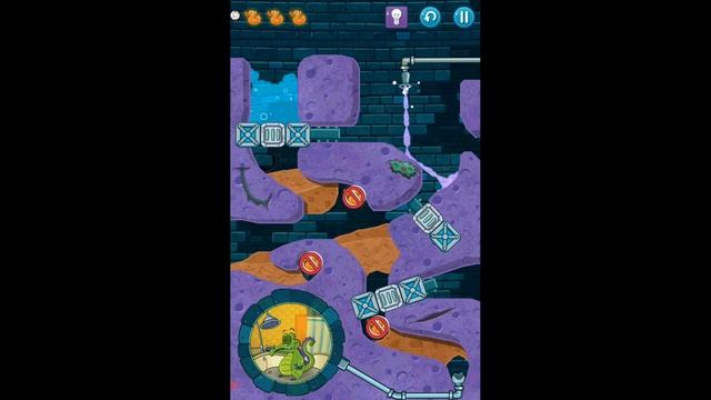 Прохождение игры "Крокодильчик Свомпи 2", уровень 51 "Раздвижные двери", все утки и сокровища смотреть онлайн