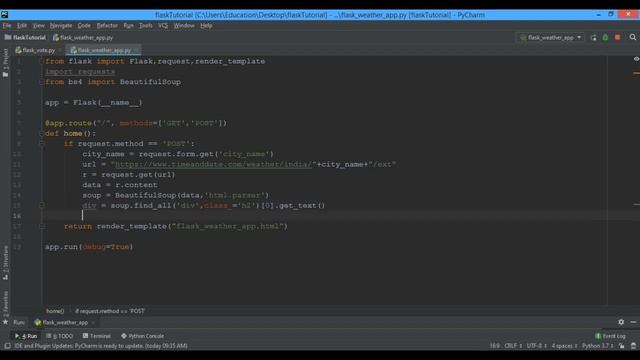 Weather App | Flask Projects | Web Scraping & BeaustifulSoup | Python3 смотреть онлайн