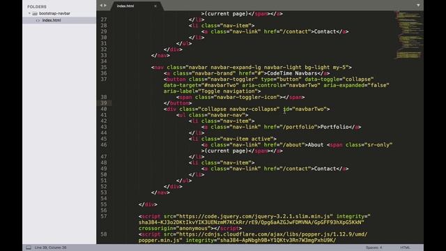 How to Create Navbars with Bootstrap 4, Part 5: Creating a Navbar with Right-Aligned Links смотреть онлайн