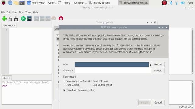 Install MicroPython on ESP32 using Thonny Python IDE, on Raspberry Pi. смотреть онлайн
