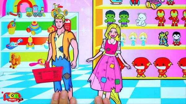 Cartoon - Paper Dolls Dress Up - Angels Rapunzel Lose Weight Dress - DIY Dresses Handmade