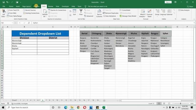 07 - Dependent Drop-Down List in Excel Bangla Tutorial смотреть онлайн