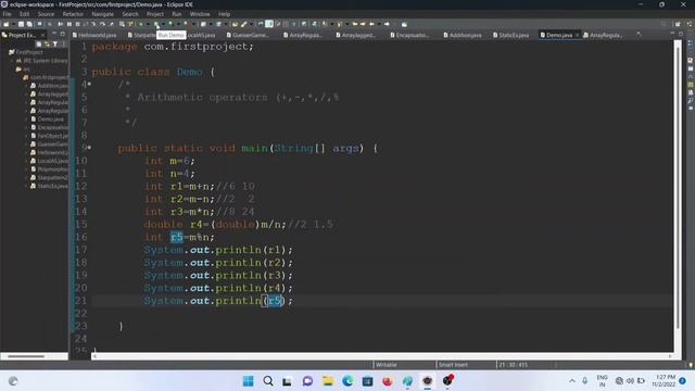 #5 Operators in Java (Arithmetic and unary and Assignment Operators) | Java tutorial for beginners смотреть онлайн