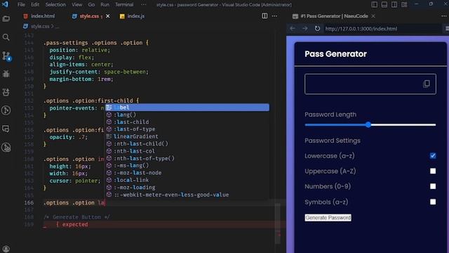 NaeuCode - Password Generator App - Using HTML CSS & JavaScript - No Talking смотреть онлайн