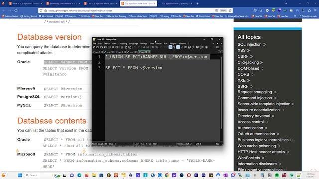 SQLi Lab: Query for the Oracle смотреть онлайн