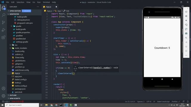 Tutorial Cara Membuat Countdown Timer Sederhana menggunakan React Native смотреть онлайн