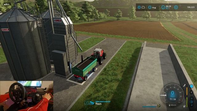 Farming simulator 22 , Building an oil factory ? and greenhouses ?, Logitech G923+Gear Shifter смотреть онлайн