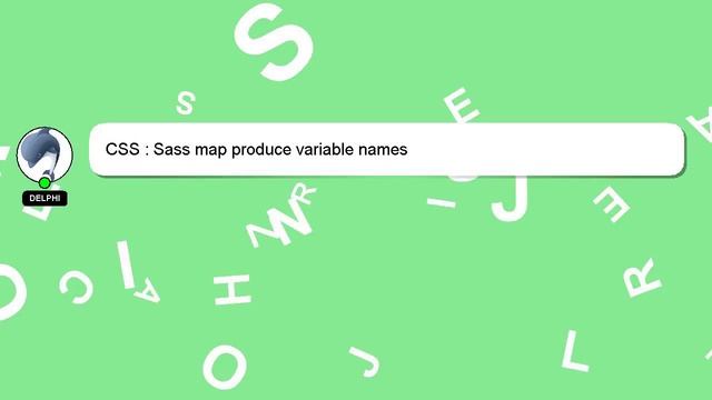 CSS : Sass map produce variable names смотреть онлайн