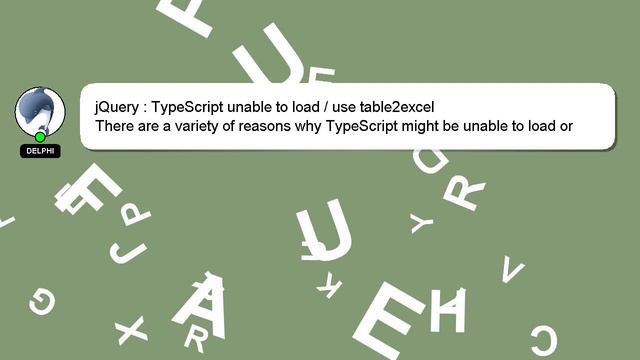 jQuery : TypeScript unable to load / use table2excel смотреть онлайн