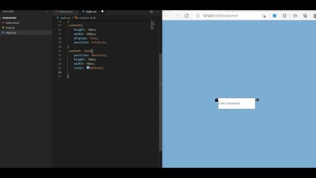 Show/ hide password toggle using HTML, CSS and JS смотреть онлайн