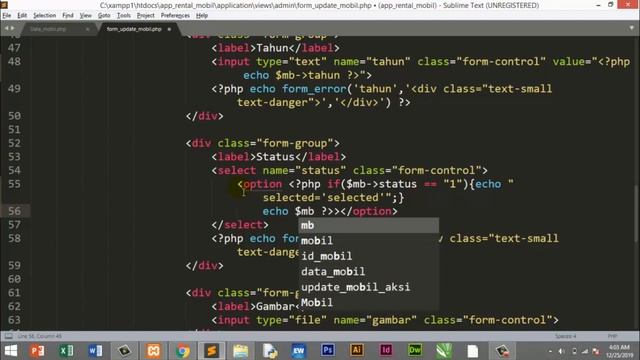 Tutorial Aplikasi Rental Mobil dengan Codeigniter #5 Update Data Mobil смотреть онлайн