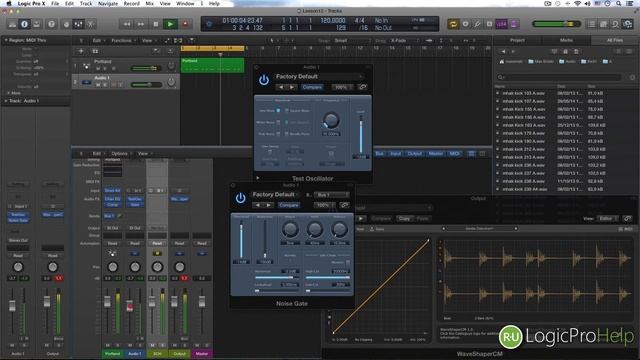 Как подмешать синус с Test Oscillator к бочке в Logic Pro [Logic Pro Help] смотреть онлайн