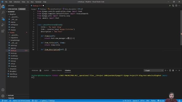 How to create RSS Feed in Django | Syndication Feed Framework | RSS Feeds in Django Blog Post - 22 смотреть онлайн