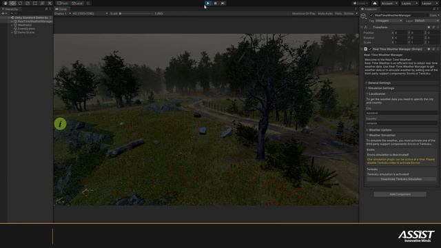 Real-Time Weather Plugin for Unity (Demo) | ASSIST Software Romania смотреть онлайн