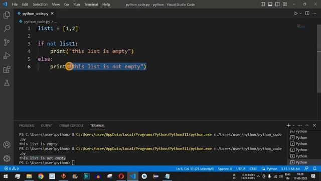 Python Program #54 - Check If a List is Empty in Python смотреть онлайн