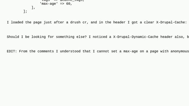Drupal: How can I test Max-age on cache? смотреть онлайн