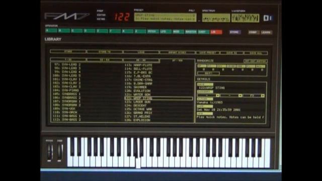 Yamaha DX7 Emulator Software - FM7 - Patch - 122 Wasp смотреть онлайн