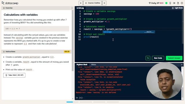 Push Rank datachamp.com Level 1 Python Basic | Introduction to Python chapter 1 смотреть онлайн
