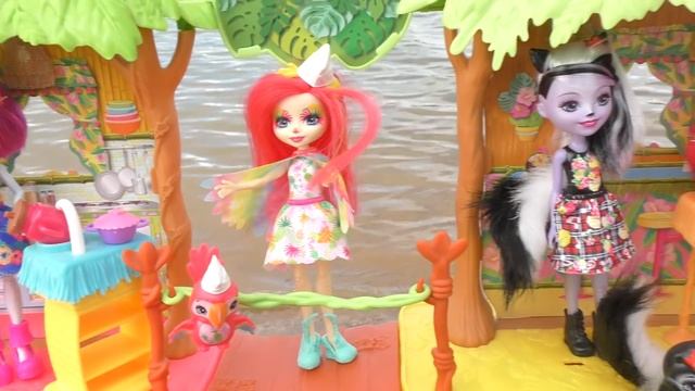 Энчантималс Джанглвуд Летнее Кафе Все Куклы Enchantimals Junglewood / Pretty Katy Queen