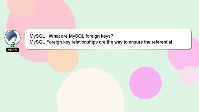MySQL : What are MySQL foreign keys? смотреть онлайн