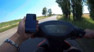 Максимальная скорость китайского скутера 80 кубов с карбюратором от Карпат!