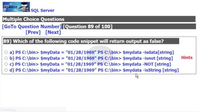 SQL Server - Multi-Choice Questions and Answers - Part - 5 смотреть онлайн