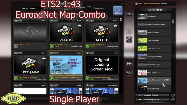 ETS2 1.43 - GMC Logistics - EuroadNet Map Combo - SINGLE PLAYER ONLY 19.12.2021 смотреть онлайн