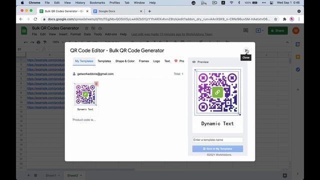 Bulk QR Code Generator and QR Code Editor for Google Sheets смотреть онлайн