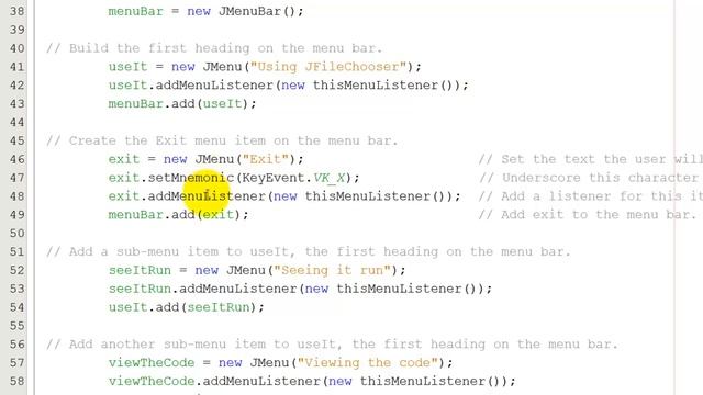 Java - Creating a menu bar смотреть онлайн