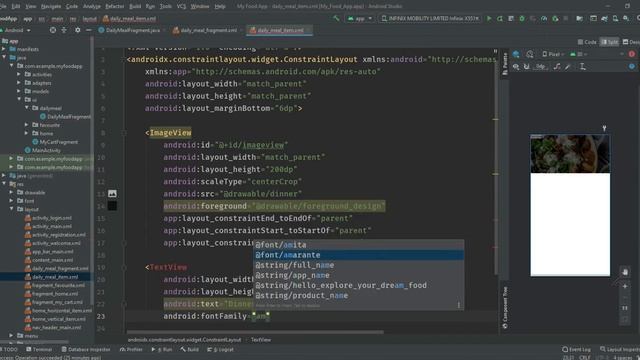 Modern UI/UX Design | RecyclerView | CardView In Android Studio | Food App Android Studio