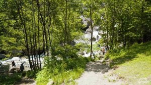 FOROGLIO Val Bavona Ticino Switzerland – Waterfall and raw Village San Carlo near the Maggia Valley