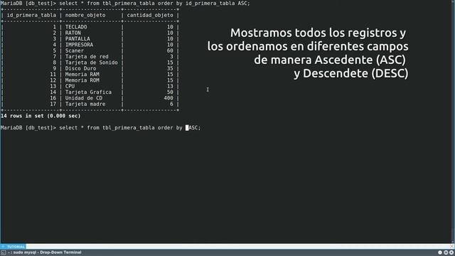 Tutorial - Ordenar registros en la consulta SELECT con ORDER BY смотреть онлайн