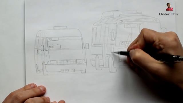 Как нарисовать БПАН автобус Паз и Газель (Ehedov Elnur)How To Draw Bus смотреть онлайн
