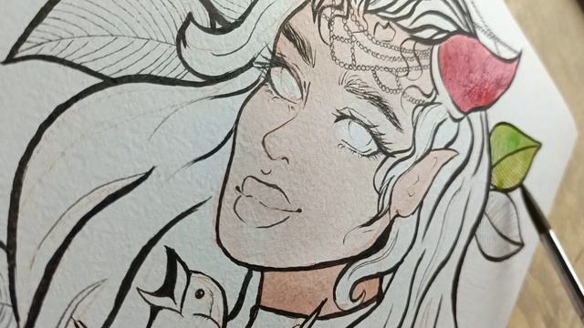 Акварельная дева! Watercolor Painting. Рисую девушку, акварель.