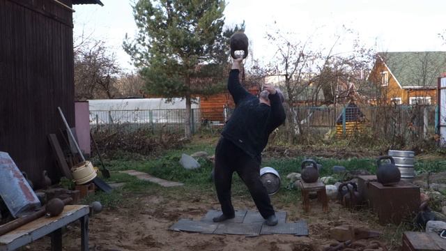 53 KG KETTLEBELL BOTTOM UP PRESS LONG CYCLE 3 REPS ЖИМ ГИРИ 53 КГ ДУЖКА 50 ММ НАПОПА ПО ДЦ 3 РАЗА смотреть онлайн