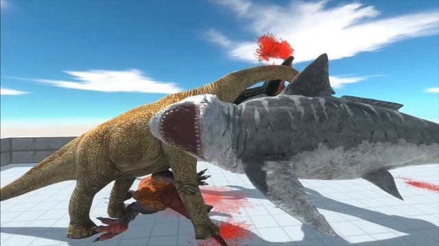 MOSASAURUS & MEGALODON vs ALL UNITS (Dinosaurs) - Animal Revolt Battle Simulator смотреть онлайн