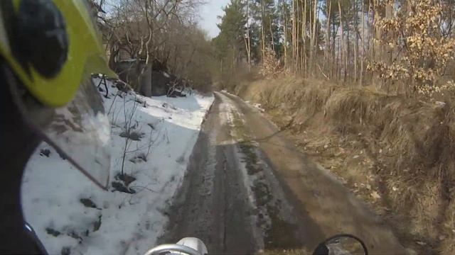 First spring ride Yamaha TTR 250 Raid. Old tires vs ice 2018 смотреть онлайн
